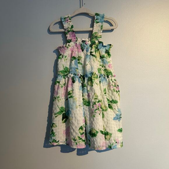 Old Navy Sleeveless Ruffle Trim Swing Dress – Cream Floral, Toddler Girl 2T - Picture 1 of 6